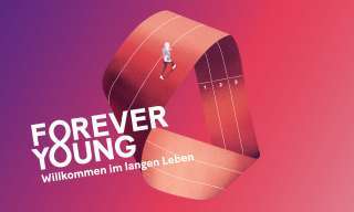 Flyer zur Ausstellung «forever young. Willkommen im langen Leben»